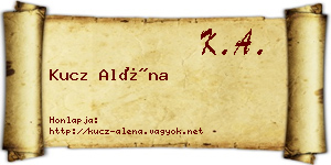 Kucz Aléna névjegykártya